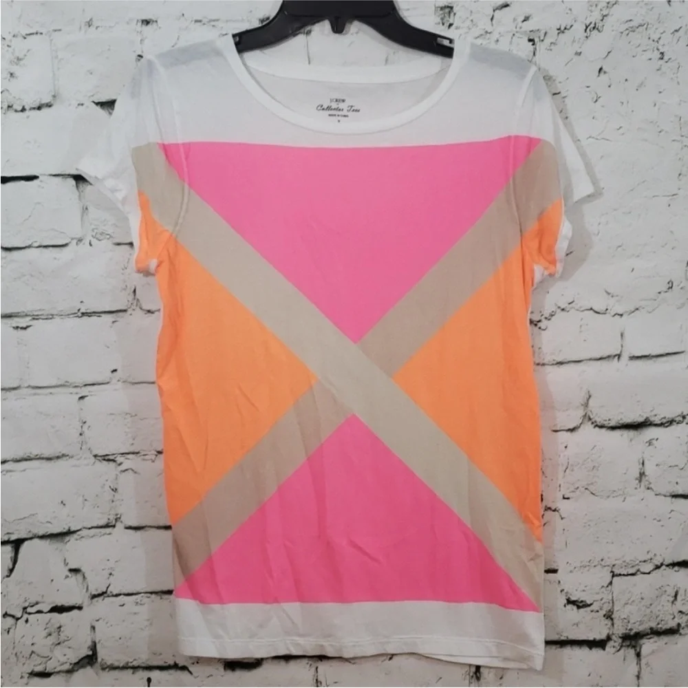 J. Crew Collection tees color block top